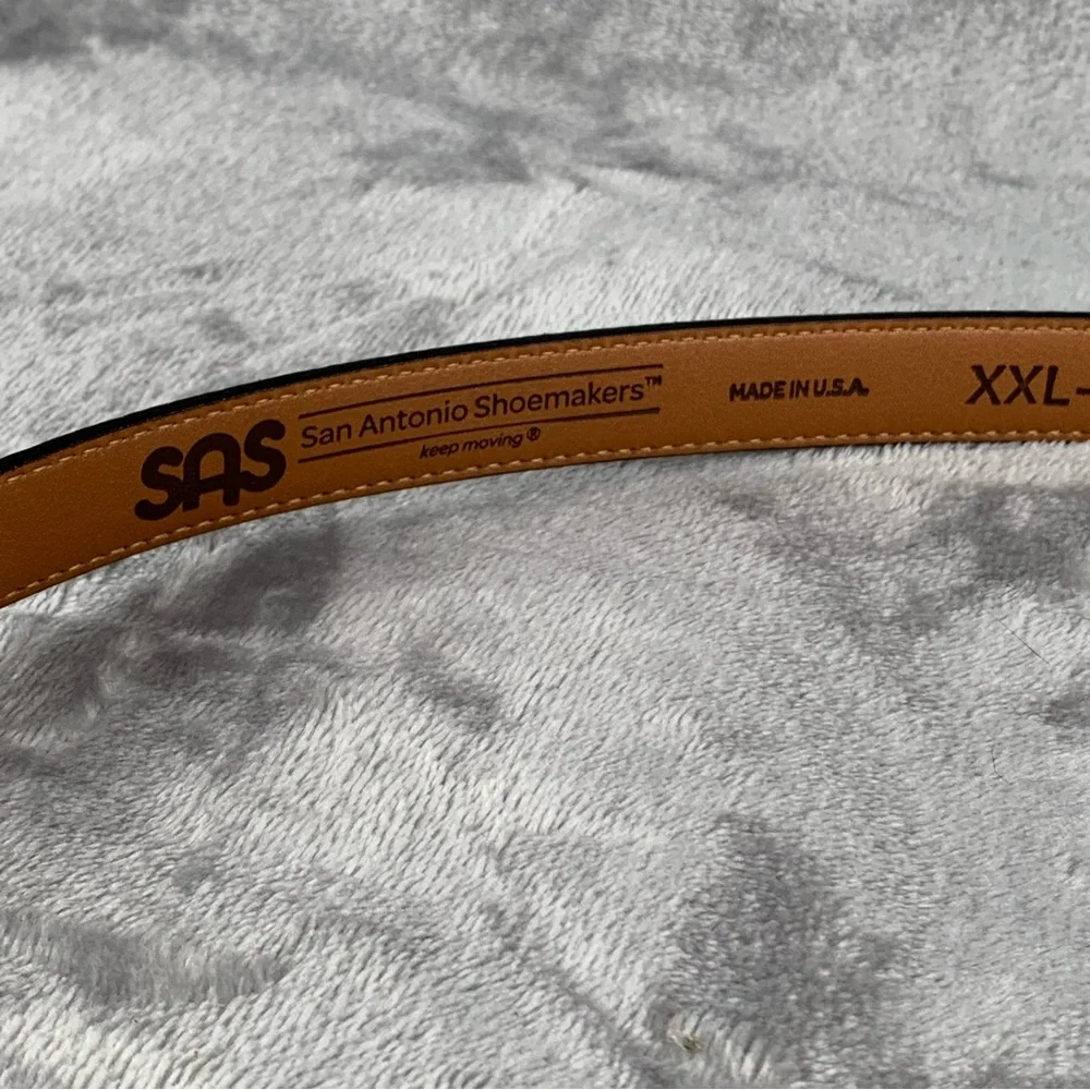 SAS Belt XXL 40 Black Croc‎ Embosses Silver Tone Buckle Made In USA Calfskin EUC